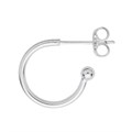 Superior 15mm Ear Hoop & Ball with Scrolls Silver Plated Alternative Image