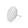 15mm Sieve Top Ear Stud with Scroll Sterling Silver Alternative Image