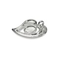 Offset Heart  Pendant with 10mm flat pad for Cabochon Sterling Silver STS Alternative Image