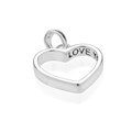 I Love You Mom Inscribed Heart Charm/Pendant 15.5x14.5mm Sterling Silver Alternative Image