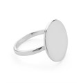 Heavy Solid Ring with 18mm Flat Pad Size N (7) Sterling Silver Alternative Image