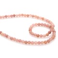 6mm Round gemstone bead Strawberry Quartz 40cm strand Alternative Image