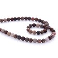 8mm Round gemstone bead Petrified Wood 40cm strand Alternative Image