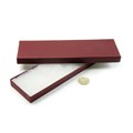 Card Necklace Box Ribbed Maroon 218x65x15mm PIP Alternative Image