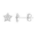 Mini Star Earstud 6mm with Scrolls Sterling Silver Alternative Image