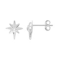 Celestial Star Earstud 10x9mm with Scrolls Sterling Silver Alternative Image