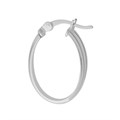 Two Hoop Oval 20mm Hinged Earhoop Sterling Silver Alternative Image