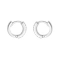 Huggie Hinged 10mm Earhoop with CZ Sterling Silver Alternative Image