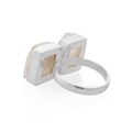 Rough Rainbow Moonstone 2 Stone Adjustable Ring Sterling Silver Alternative Image