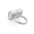 Rough Aquamarine 2 Stone Adjustable Ring Sterling Silver Alternative Image