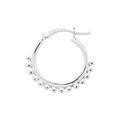 Beaded Ear Hoop with Hinged Fastener Sterling Silver Alternative Image