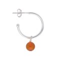 Amber Earhoop Sterling Silver Alternative Image