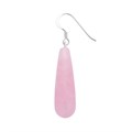 Rose Quartz Tear Eardrop Sterling Silver Alternative Image