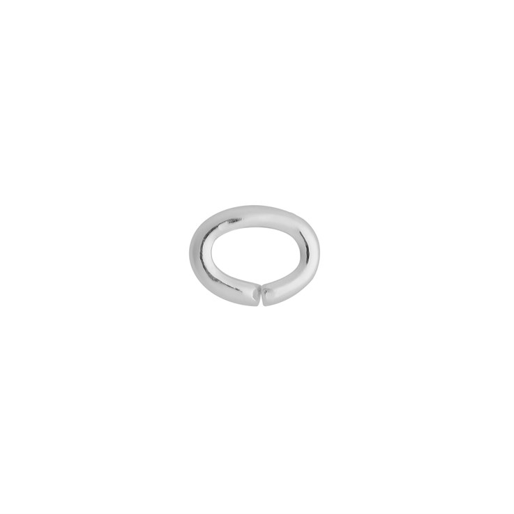 4x3mm Oval Jump Ring  (unsoldered) wire dia 0.80mm Sterling Silver