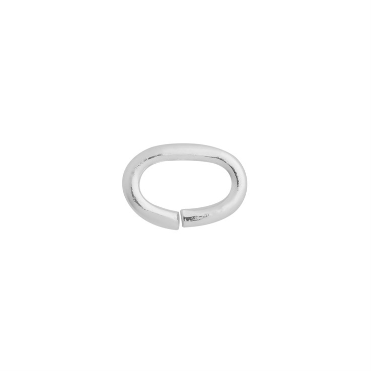 6x4mm Oval Jump Ring  (unsoldered) wire dia 0.90mm Sterling Silver