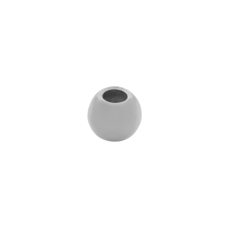 Plain round shape Bead 3mm with 1.3mm Hole Sterling Silver (STS)