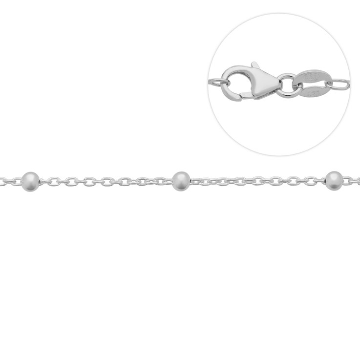 Superior Ball Satellite Chain 16" ECO Sterling Silver  (Anti Tarnish)