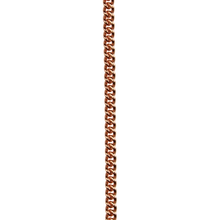 Curb Chain Link Size 1.4mm x 0.88mm Loose by the Metre Copper Plated Anti-Tarnish