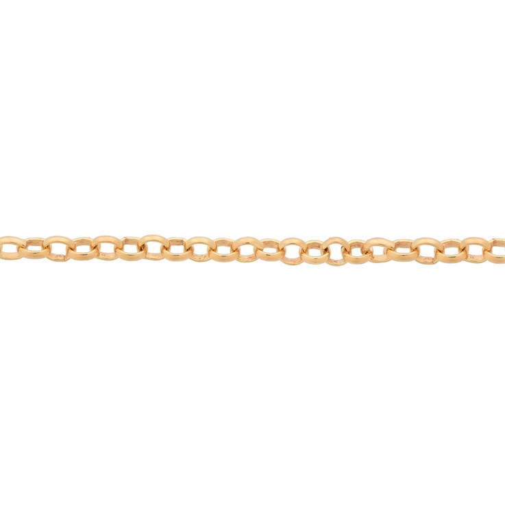 Suprior Italian Belcher Chain 0.25 wire dia, 1.65mm round link chain Loose By the Foot Gold Filled