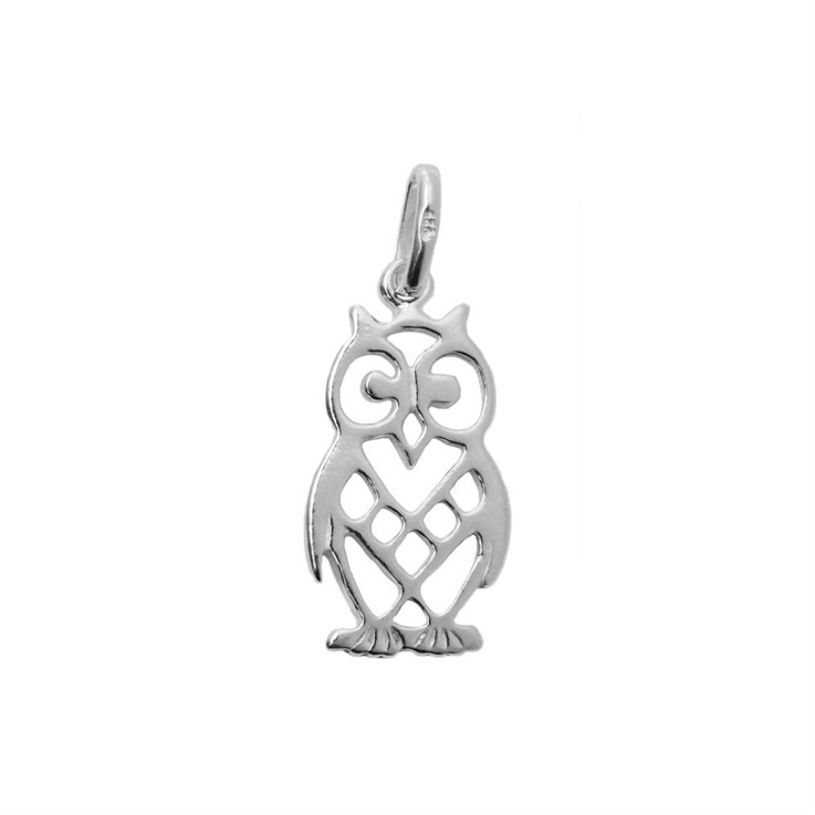 Owl Charm Pendant Sterling Silver (STS)