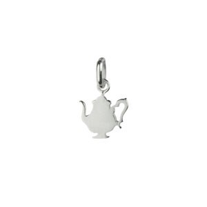 Teapot Charm Pendant 10mm Sterling Silver (STS)