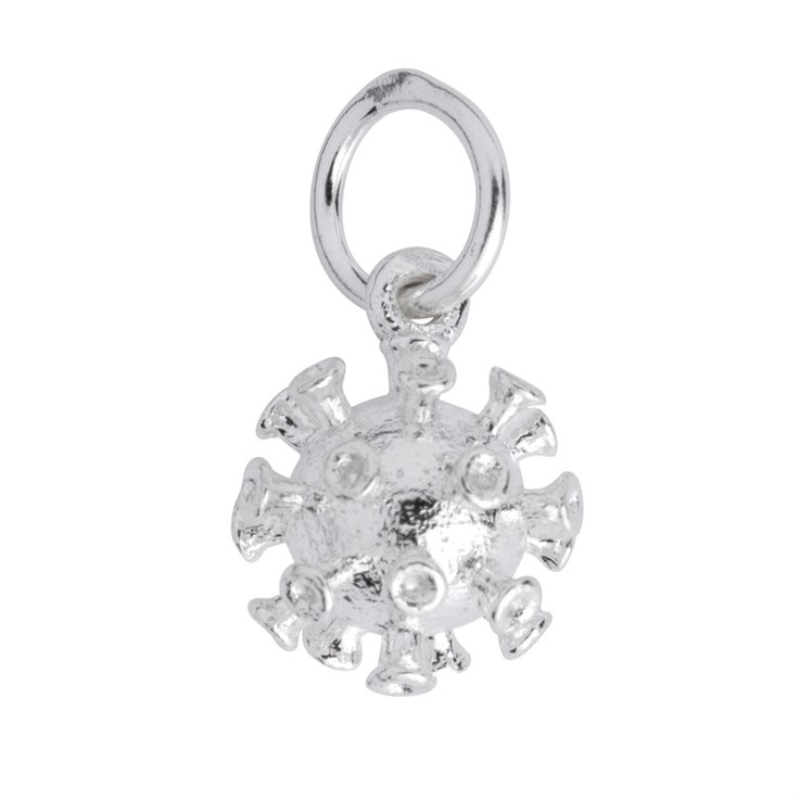 Corona 10mm Charm Pendant Sterling Silver