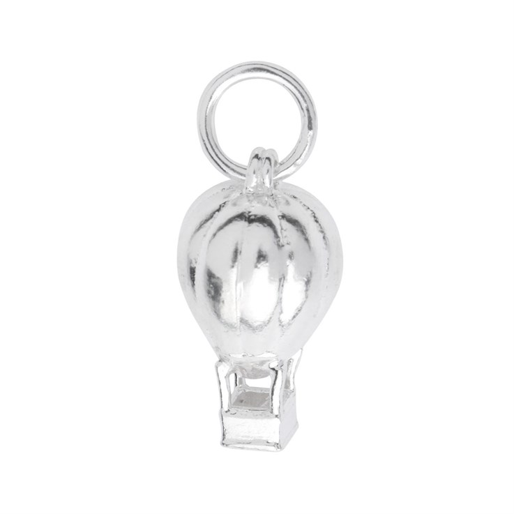 Hot Air Balloon 17mm Charm Pendant Sterling Silver