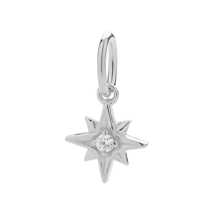 Celestial Star CZ Charm Pendant Sterling Silver