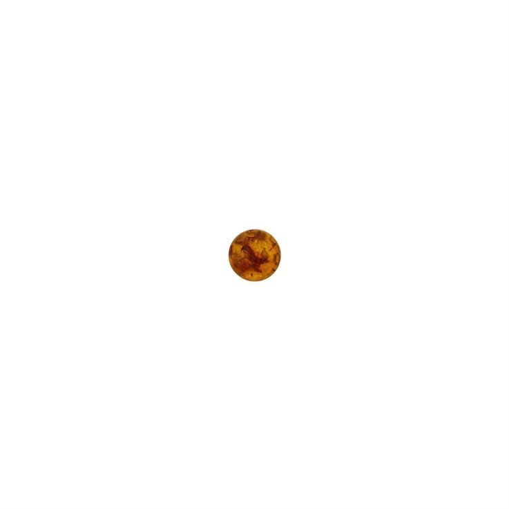 4mm Amber Cognac Gemstone Cabochon