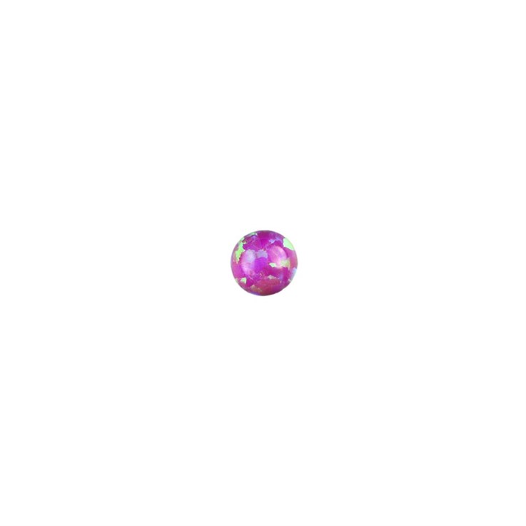 4mm Lab Created Opal Bright Pink Gemstone Cabochon