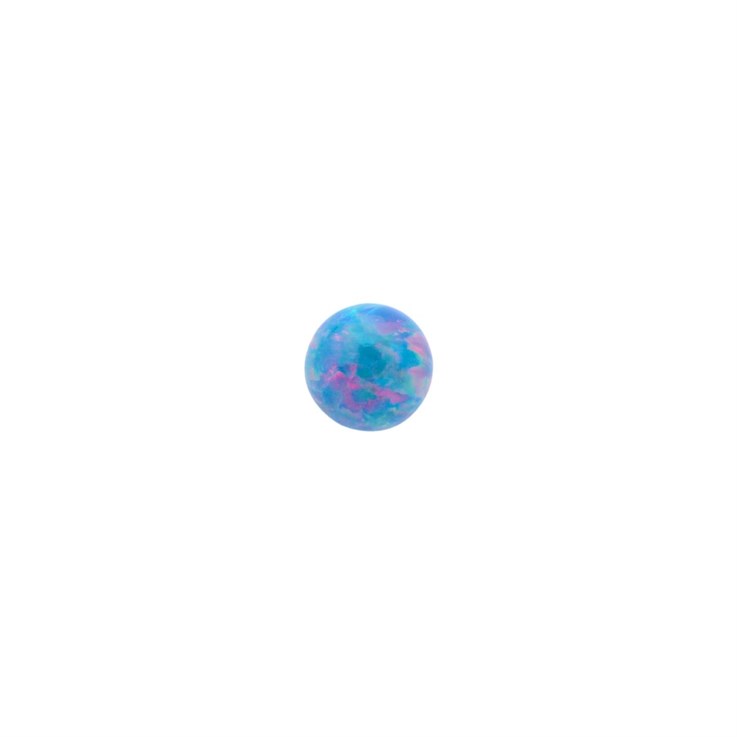 4mm Lab Created Opal Aegean Blue Gemstone Cabochon