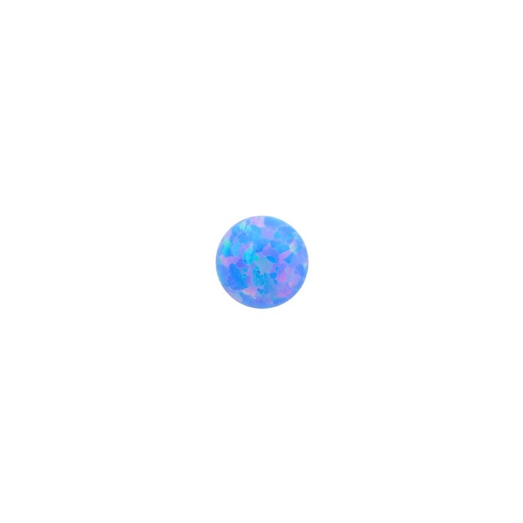 4mm Lab Created Opal Cornflower Blue Gemstone Cabochon