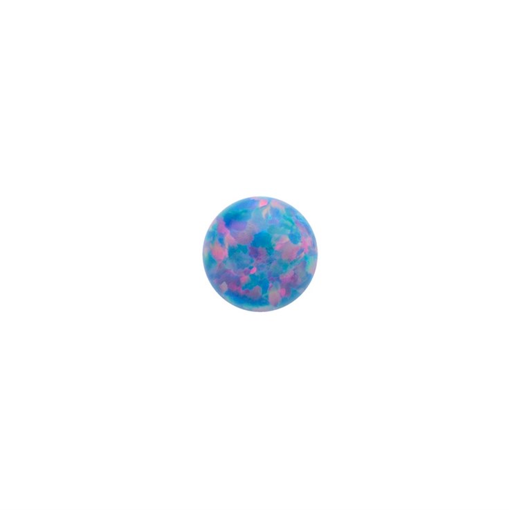 5mm Lab Created Opal Aegean Blue Gemstone Cabochon