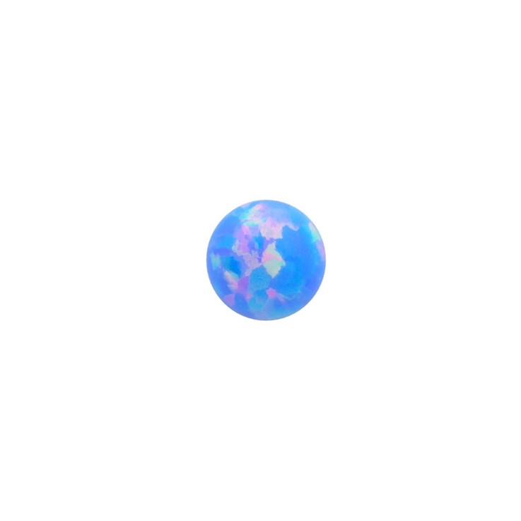 5mm Lab Created Opal Cornflower Blue Gemstone Cabochon