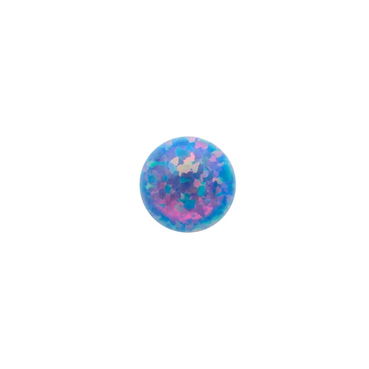 6mm Lab Created Opal Aegean Blue Gemstone Cabochon