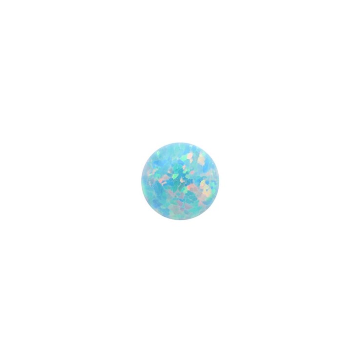 6mm Lab Created Opal Sea Green Gemstone Cabochon