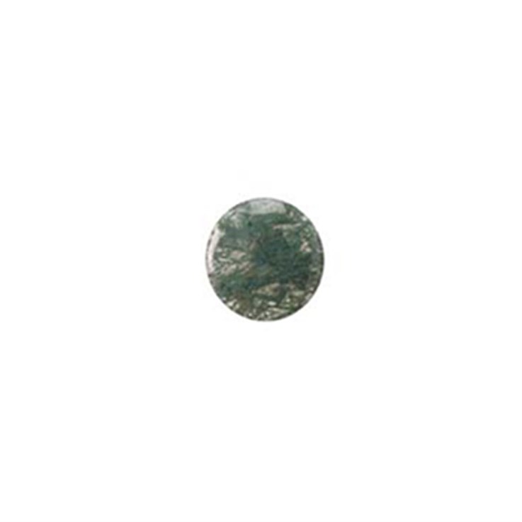 8mm Green Moss Agate Gemstone Cabochon