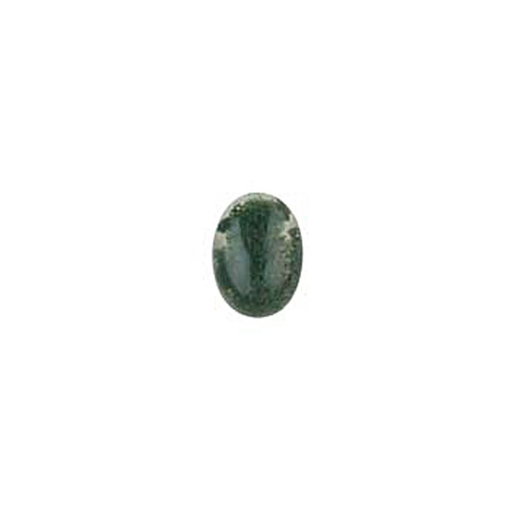 8x6mm Green Moss Agate Gemstone Cabochon