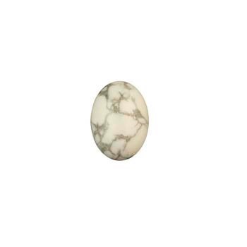 10x8mm White Howlite Gemstone Cabochon