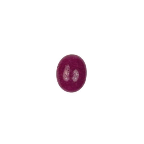 10x8mm Mountain Jade (dyed) Cerise Gemstone Cabochon