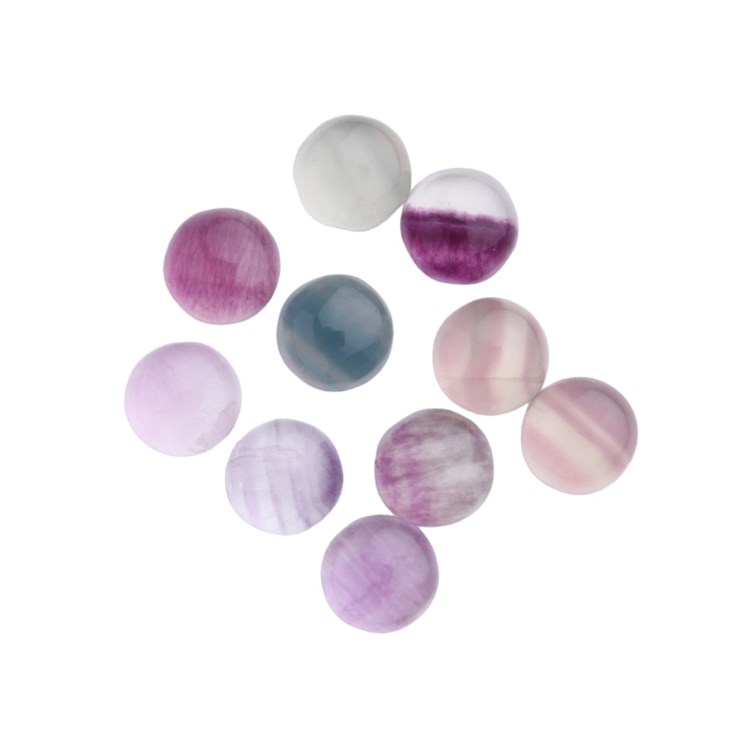 6mm Fluorite Rainbow Gemstone Cabochon