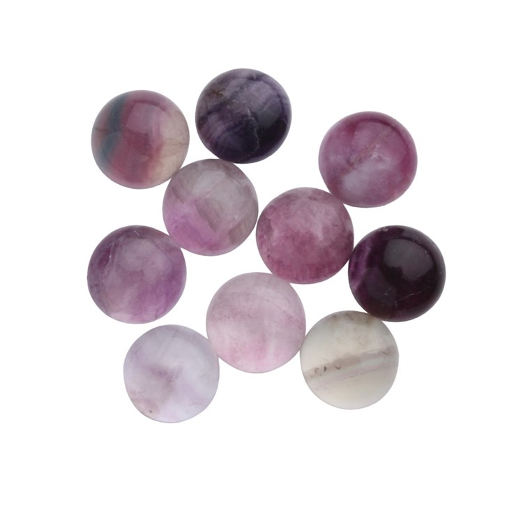 10mm Fluorite Rainbow Gemstone Cabochon