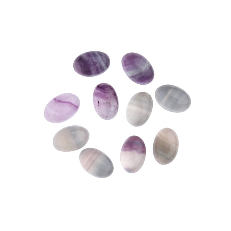 6x4mm Fluorite Rainbow Gemstone Cabochon