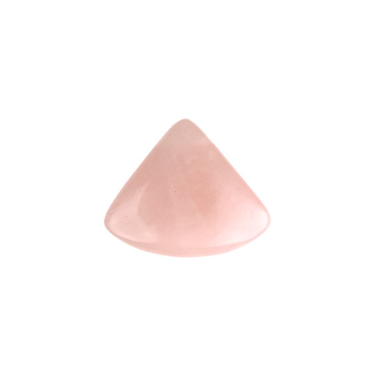 Gemstone Feature 30mm x 25mm Art Deco Rose Quartz 2mm Hole