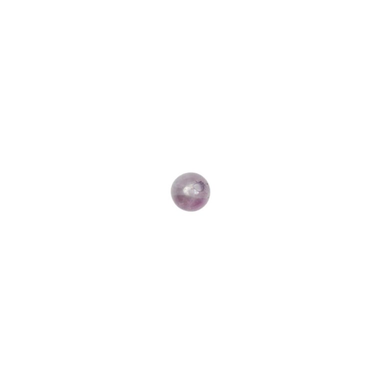 5mm Half Drilled Bead Amethyst