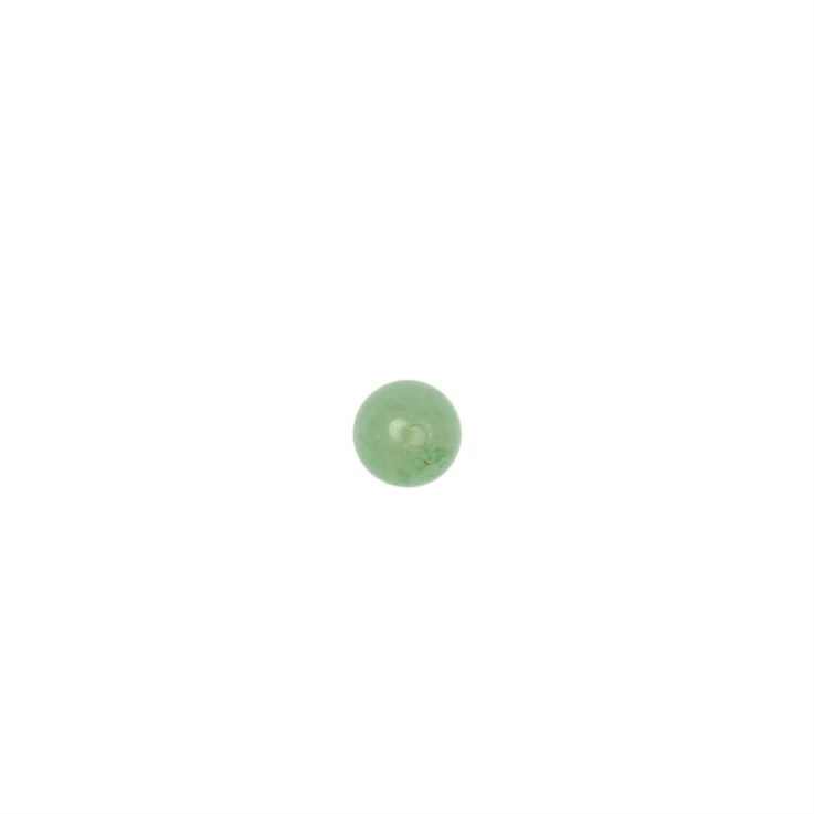 6mm Half Drilled Bead Green Aventurine