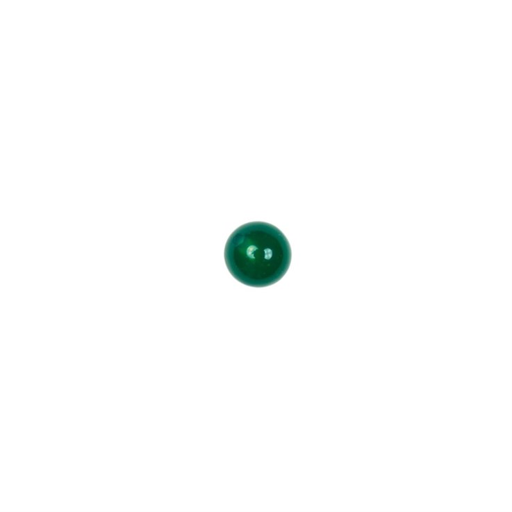 6mm Half Drilled Bead Green Onyx