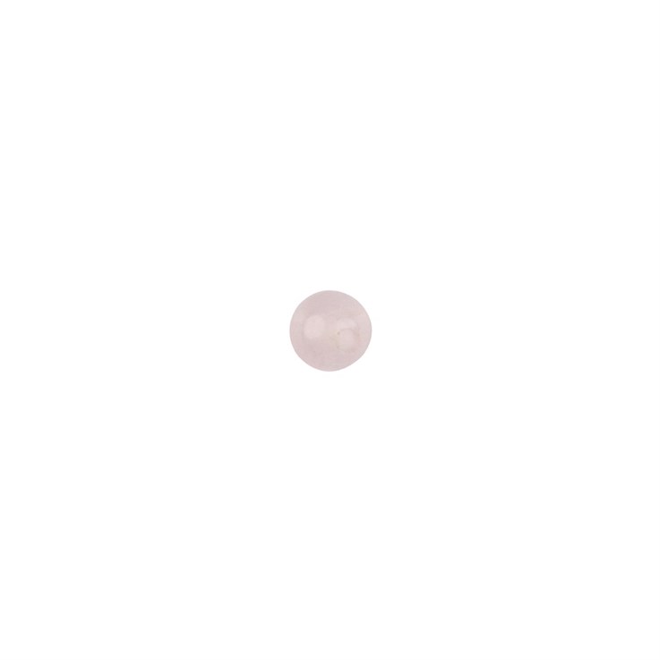 4mm Half Drilled Bead Rose Quartz