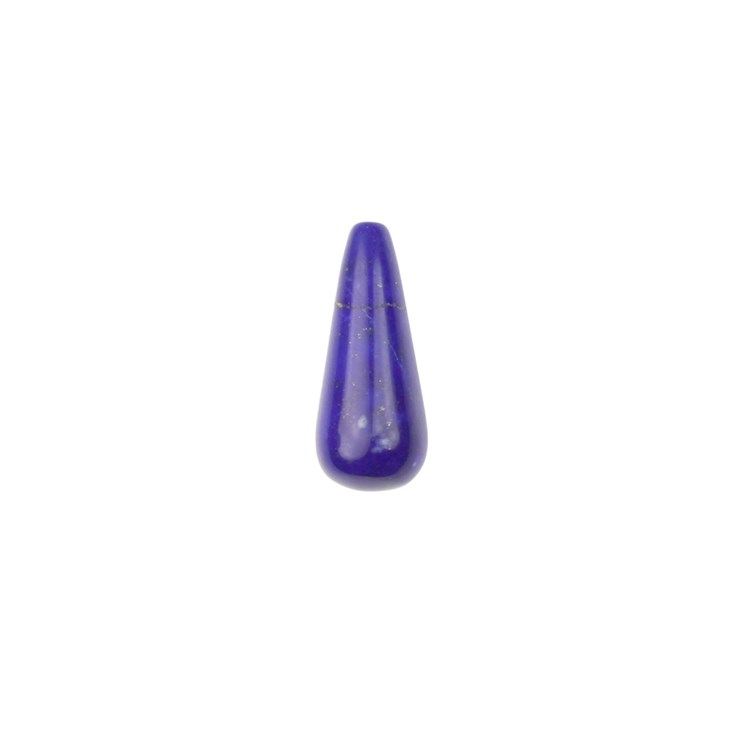 Half Drilled Gemstone Teardrop Lapis 24x9mm