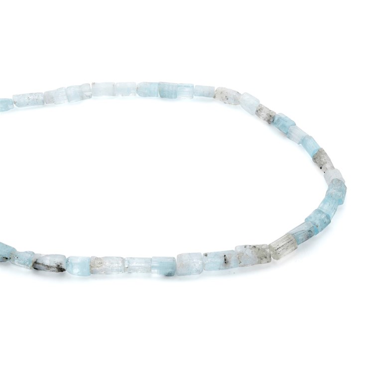 8-12mm Aquamarine Crystals with Striations 39cm Strand